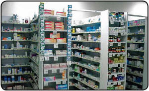 Pharmacy Shelving End